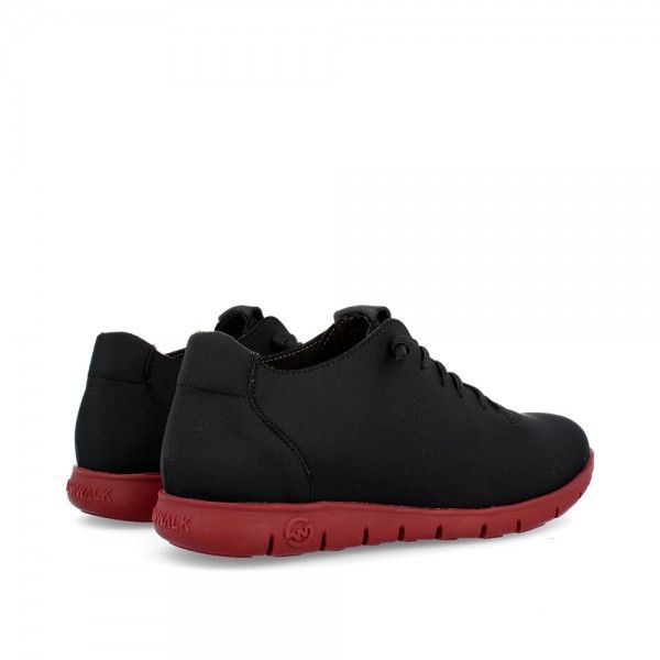 SNEAKERS MORVI LYCRA BLACK-WINE