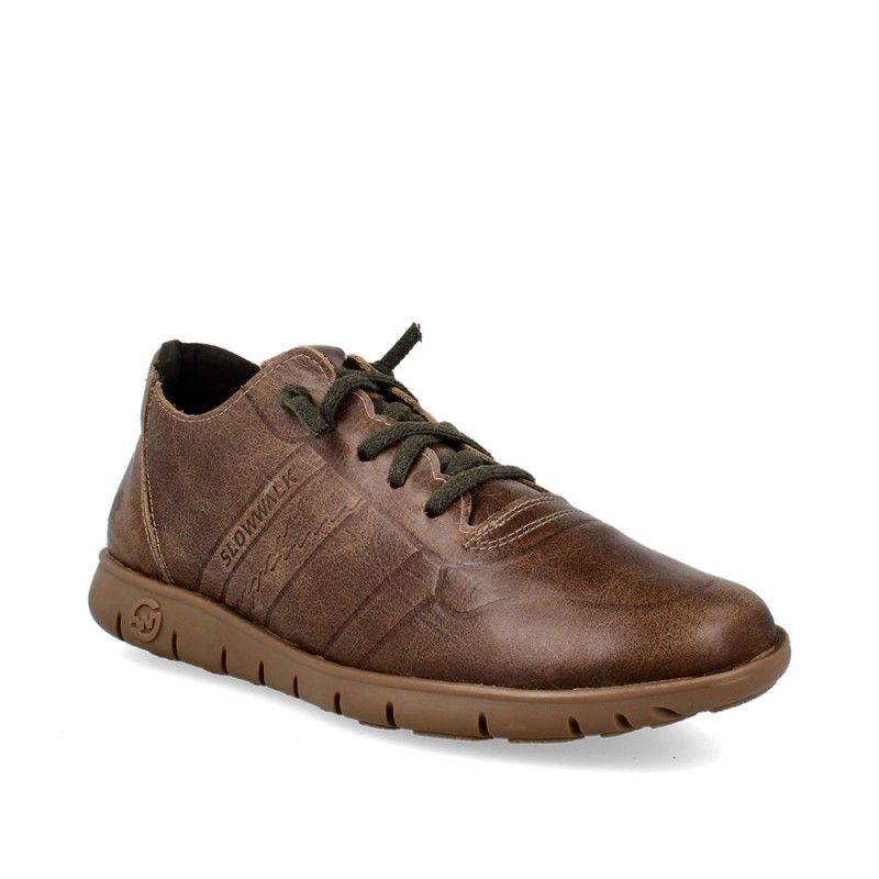 SNEAKERS MORVI CUERO-MARRON